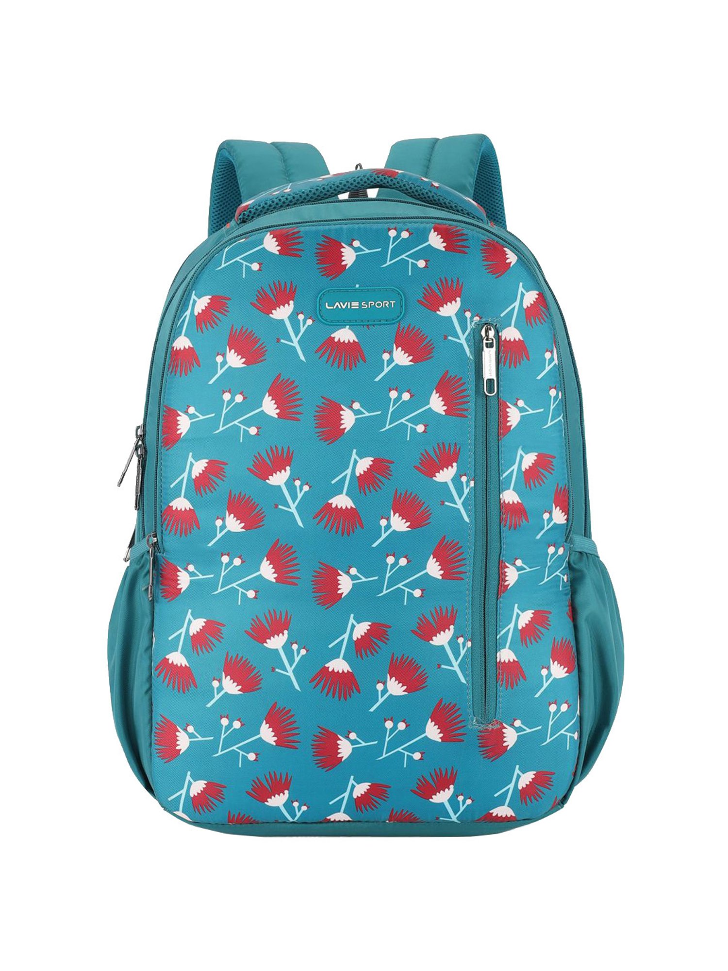 Lavie Sport Tinybloom 26L Floral Printed School Backpack for Girls (Teal)