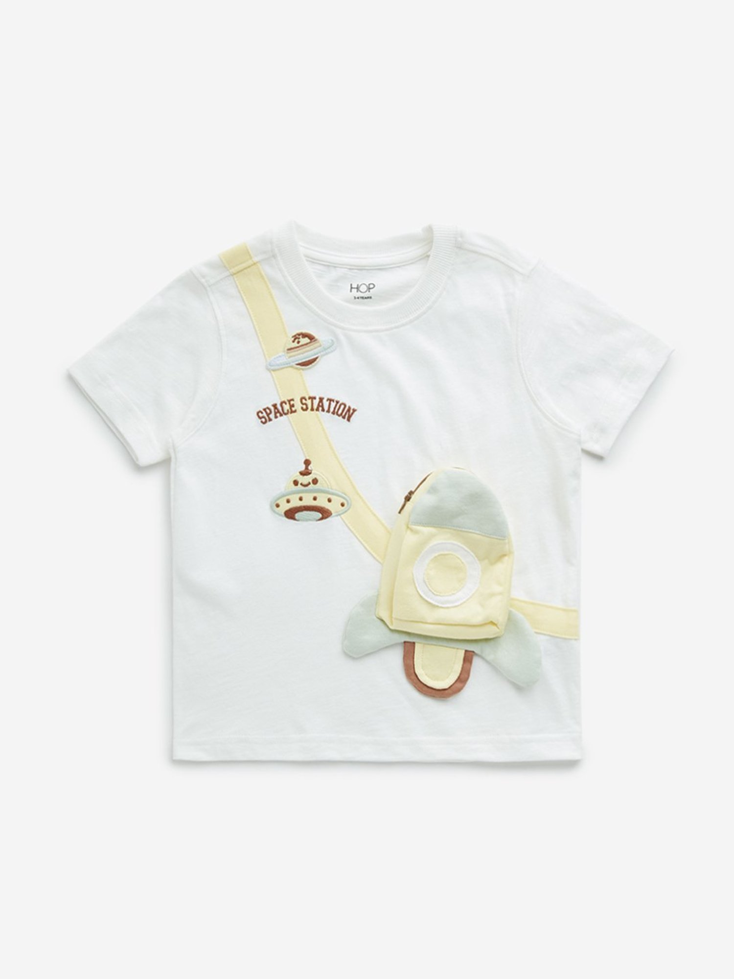 HOP Kids by Westside Off-White Fanny Pack Detailed T-Shirt