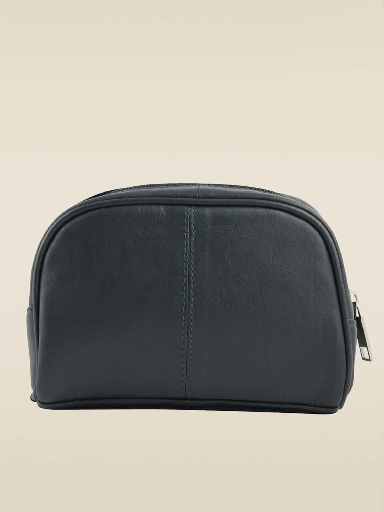 Kara Dark Green Unisex Leather Pouch
