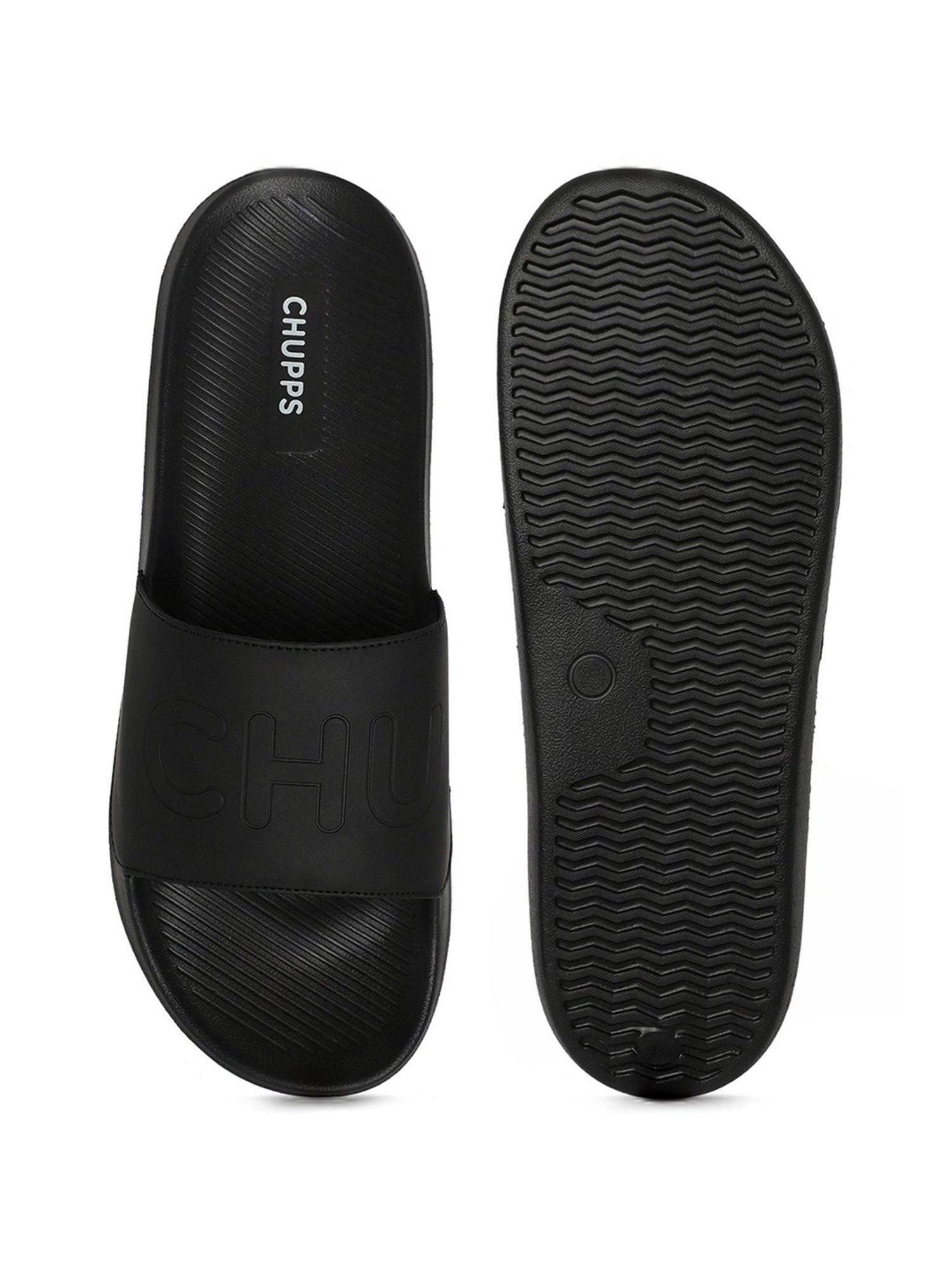 Chupps Men's Pure AirSoft Black Slides