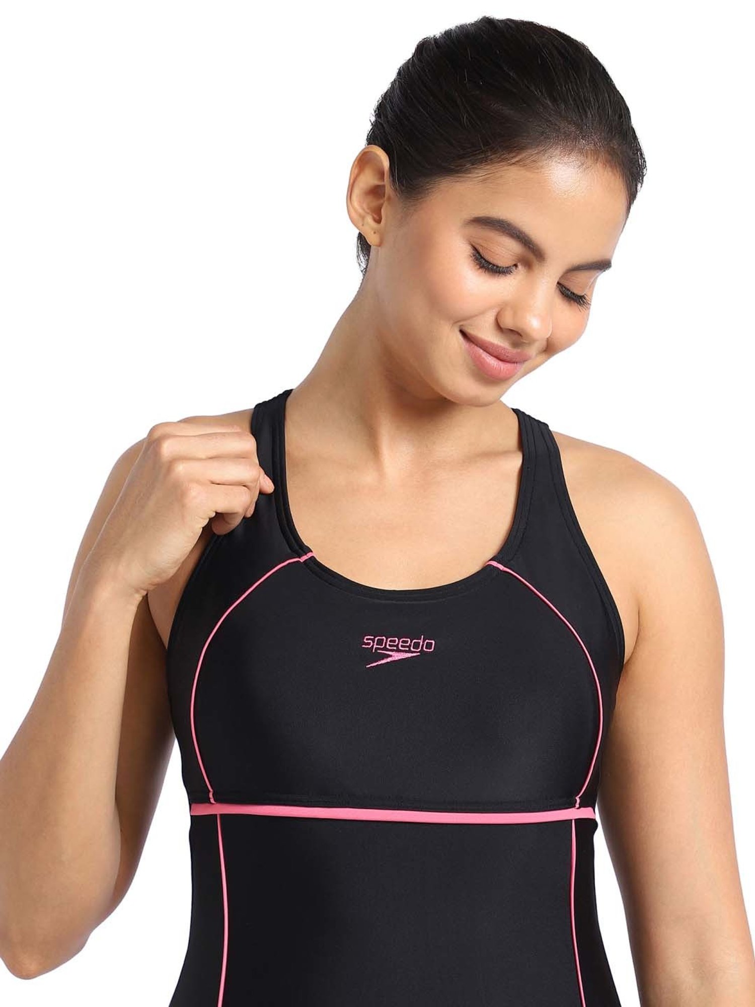 Speedo Black Plain Swimwear