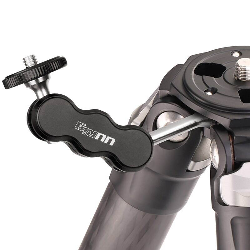 UURig R002 Tripod Magic Arm with Dual Ballhead Articulating 1/4'' Screw Universal Camera Video Monitor Mount Adapter
