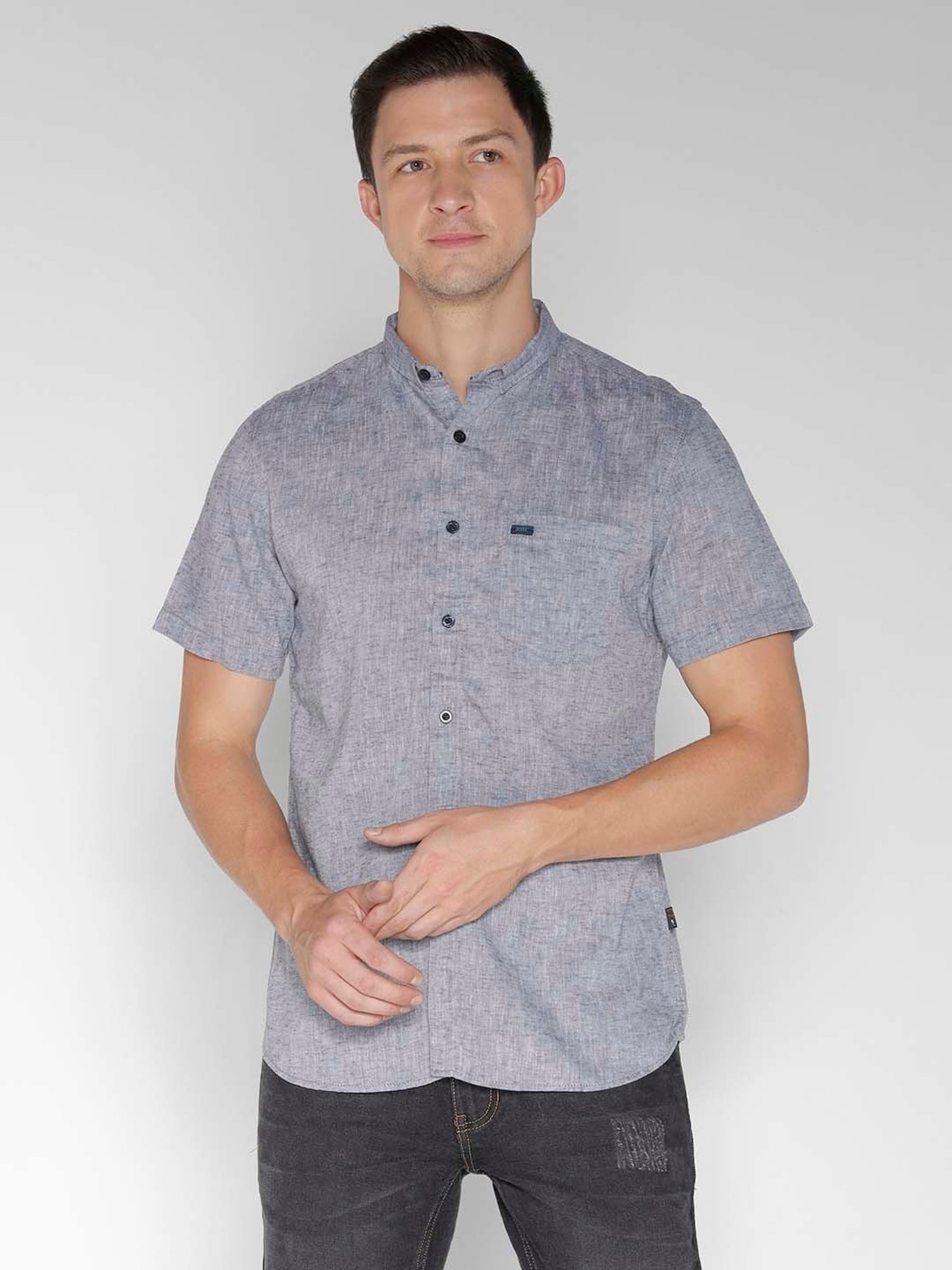 Identiti Blue Slim Fit Shirt