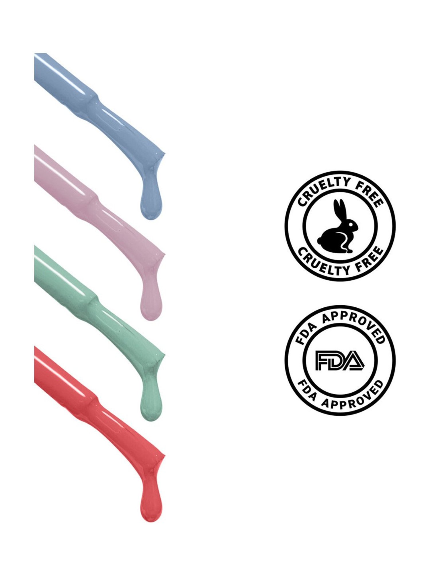 RENEE Gloss Touch N04 Vacay Vibes Nail Enamel - Pack of 4