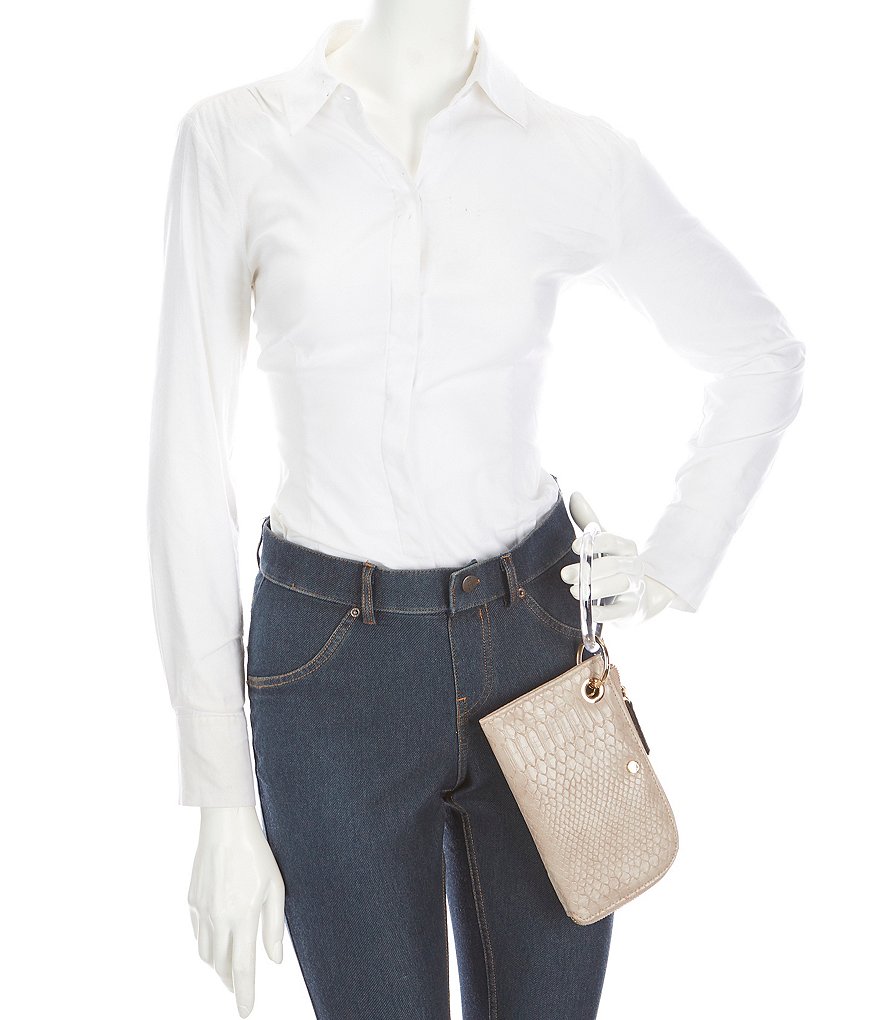 Kate Landry Snake Large Zip Wristlet