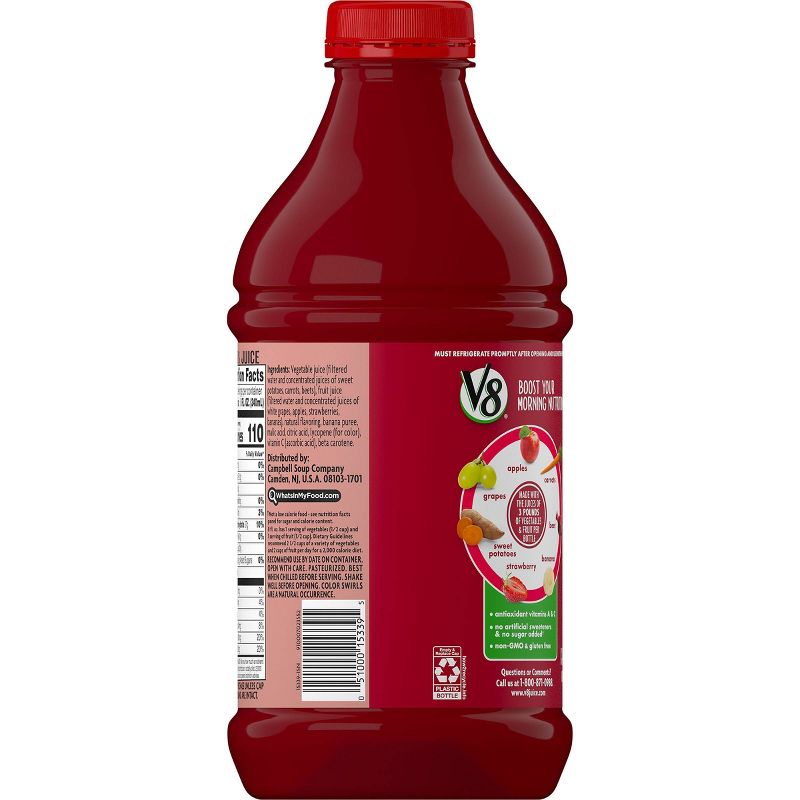 V8 V-Fusion Strawberry Banana Vegetable & Fruit Juice - 46 fl oz Bottle