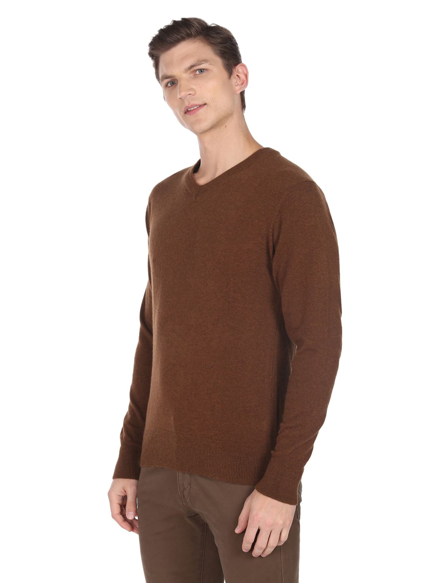 Arrow Sport Brown Regular Fit Sweater