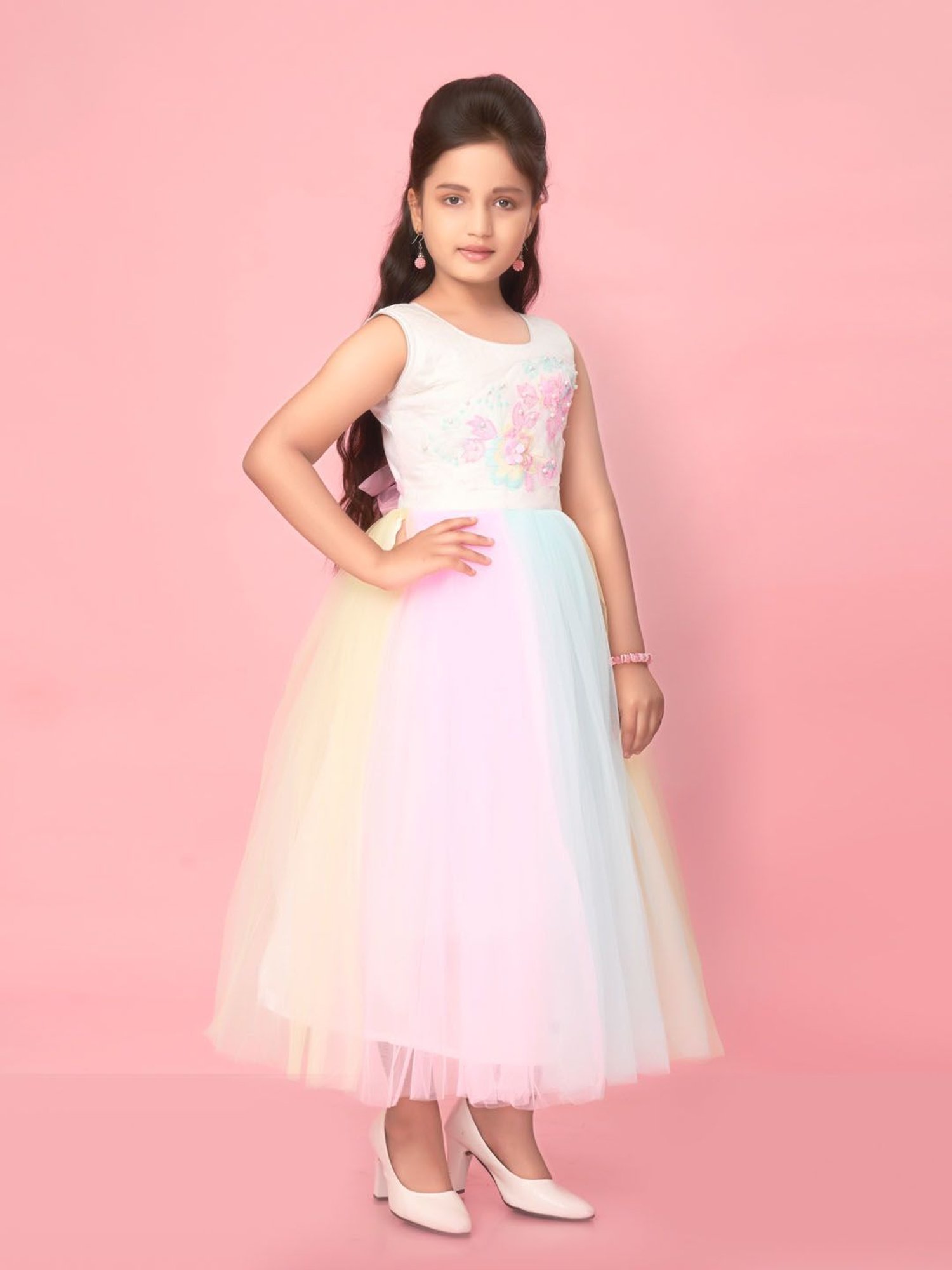 Aarika Kids Multicolor Embellished Gown