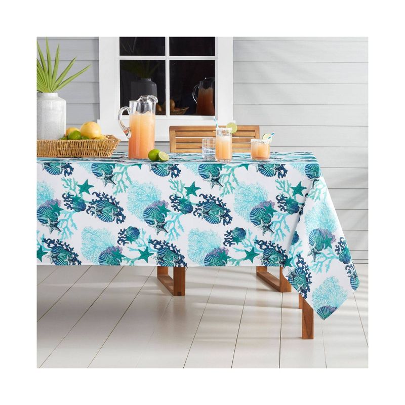 84" x 60" Coastal Coral Tablecloth - Fiesta