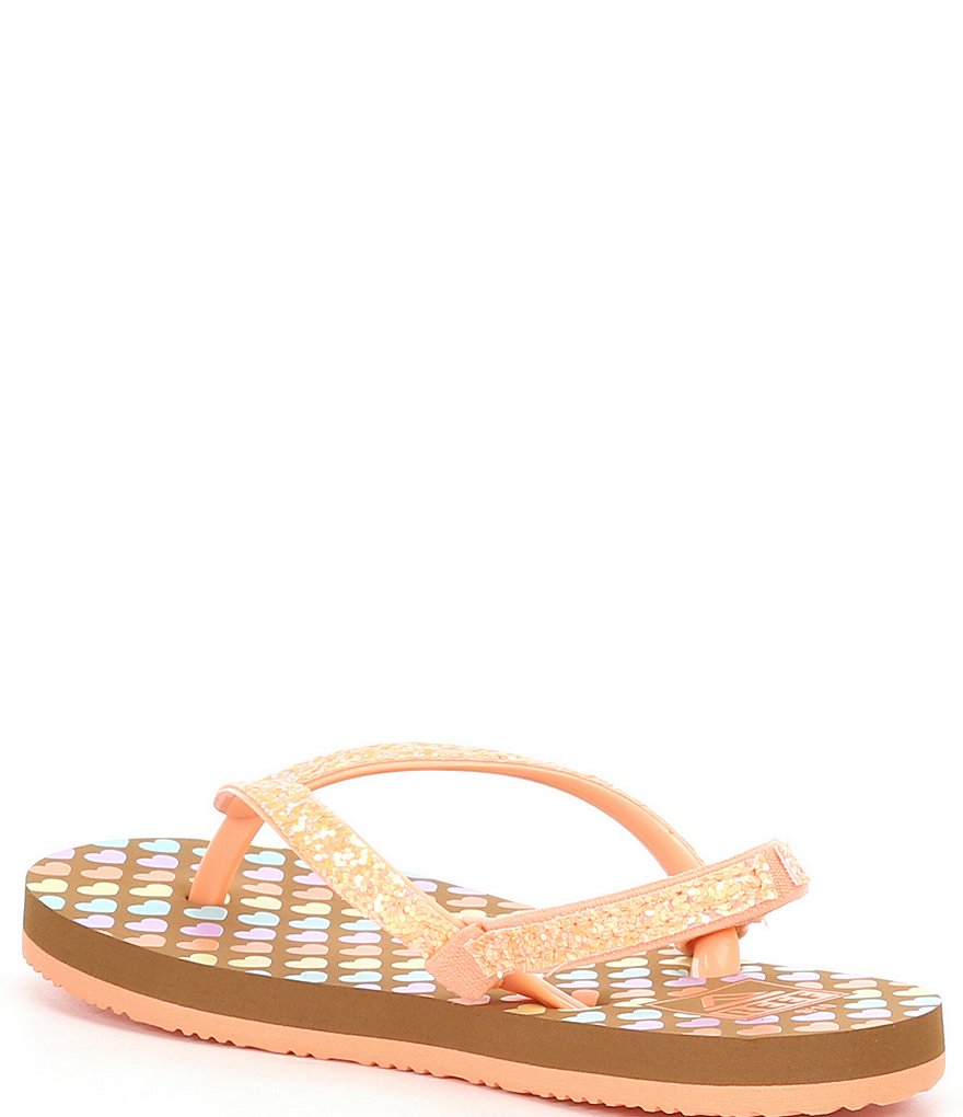 REEF Girls' Little Stargazer Mini Heart Flip Flops (Infant)