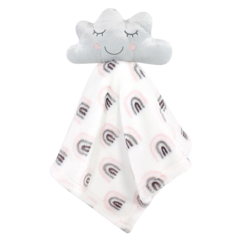 Hudson Baby Infant Boy Plush Blanket with Security Blanket, Boy Gray Fox, One Size