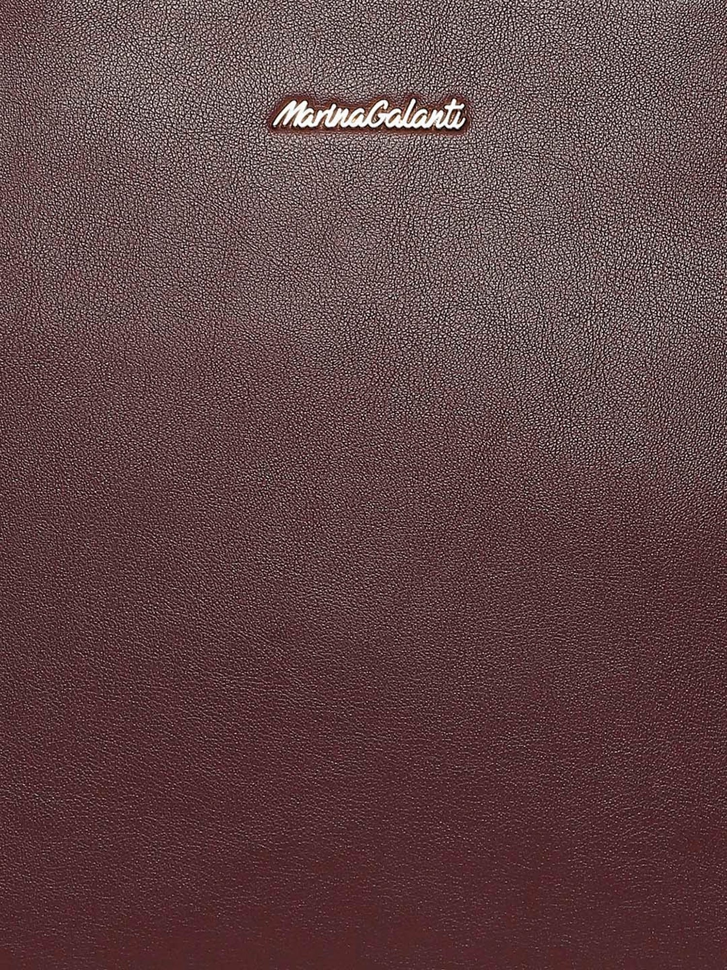 Marina Galanti Maroon Solid Medium Tote Handbag