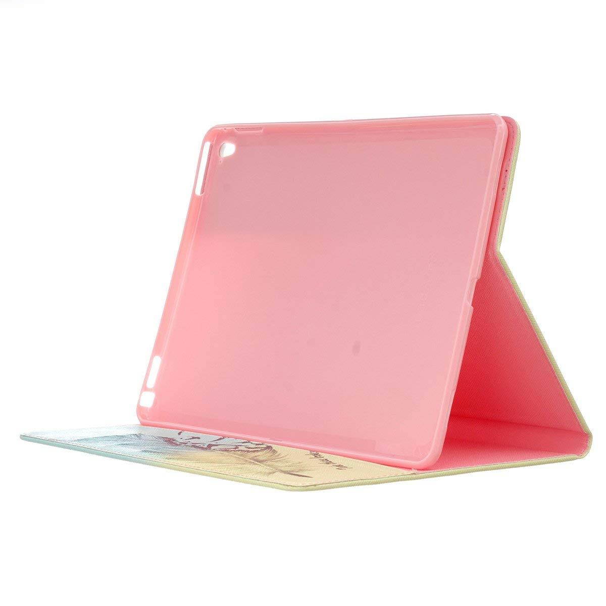 iPad Pro 9.7 Case, Newshine Premium Synthetic Leather Stand Case Cover with [Card Solts] for Apple iPad Pro 9.7 inch 2016 Release Table (Feather)