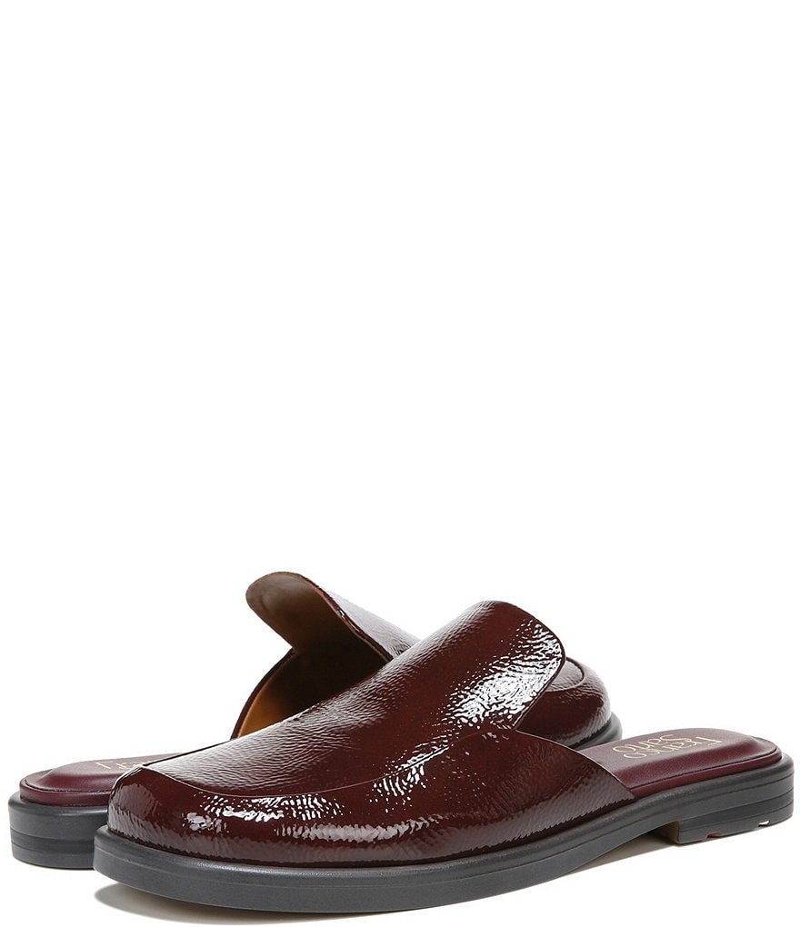 Franco Sarto Boccaslide Crinkle Patent Mules