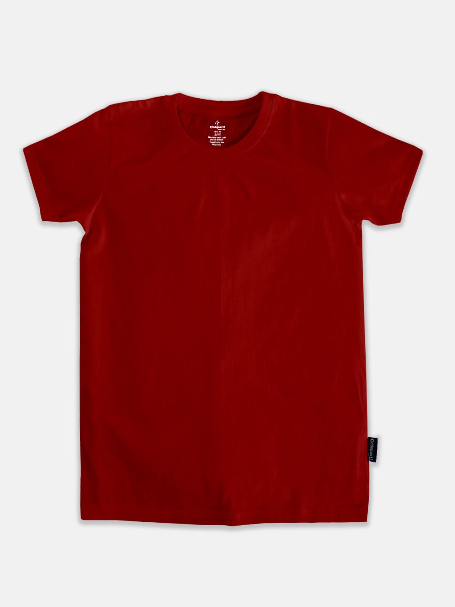 Kiddopanti Kids Red Solid T-Shirt