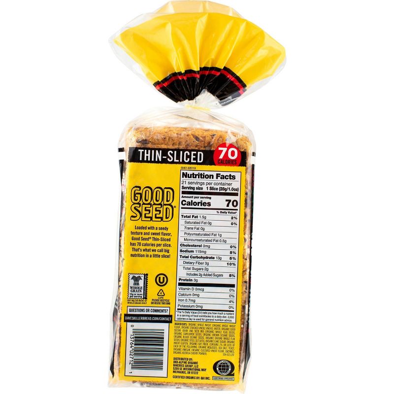 Dave's Killer Bread Organic Thin Sliced Good Seed Bread - 20.5oz