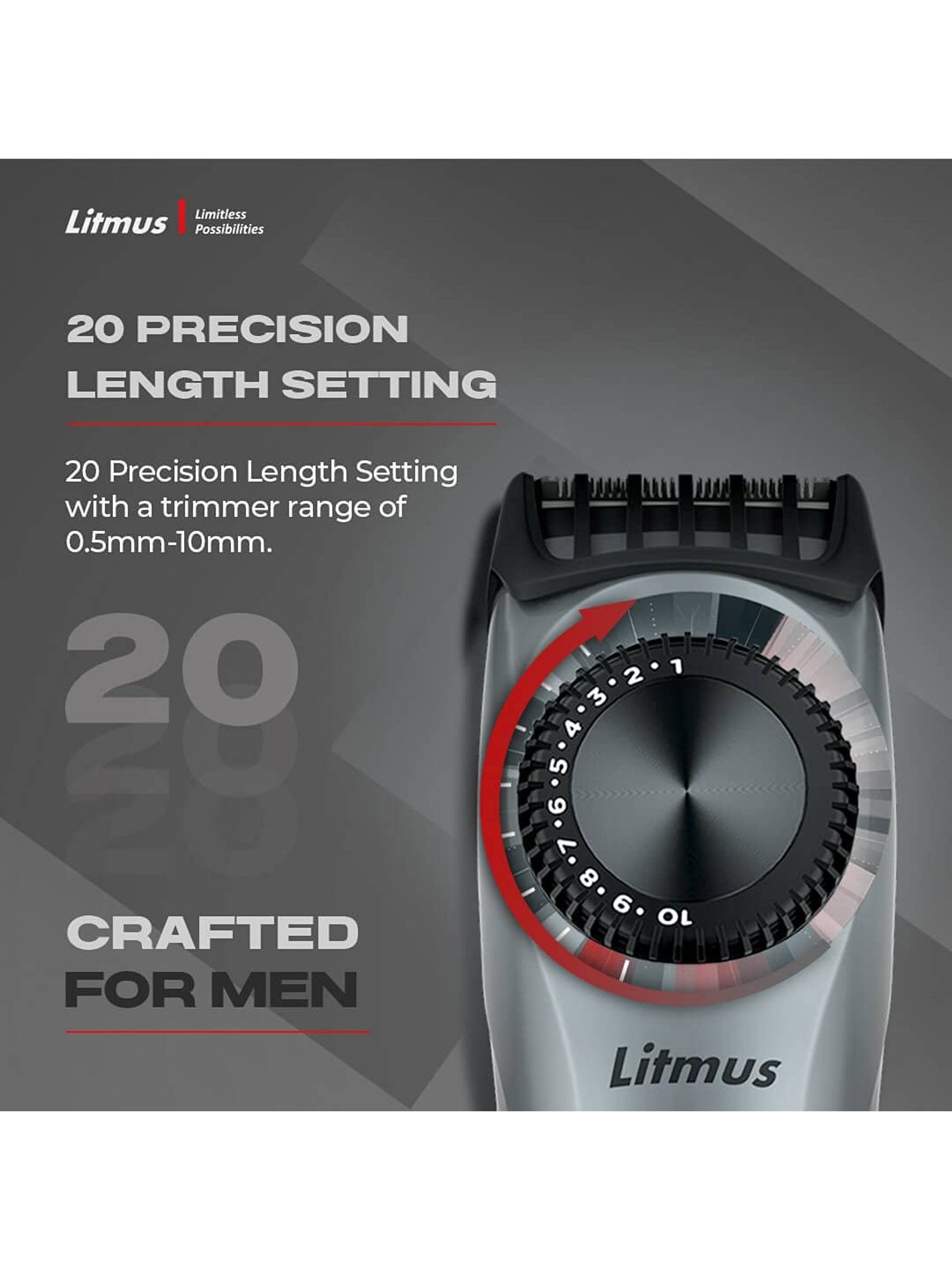 Litmus CT-100 Beard & Body Trimmer (Black)