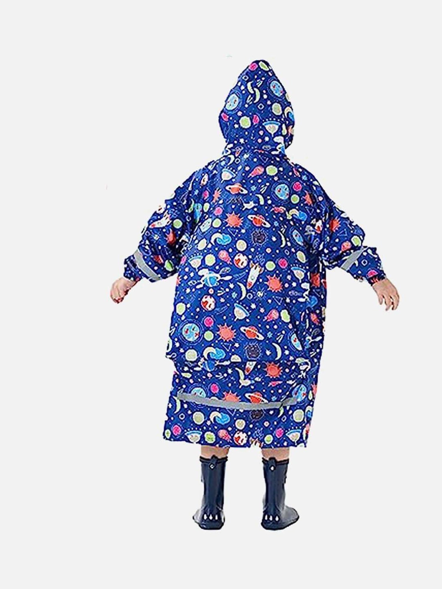 Little Surprise Box Kids Pink Printed Full Sleeves Raincoat