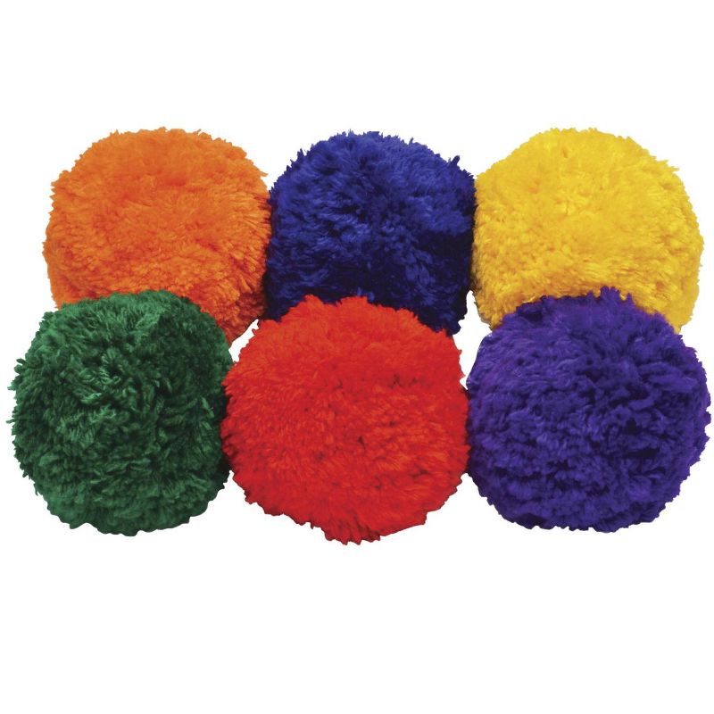 Sportime Yarn Balls, 4 Inches, Assorted Colors, set of 6