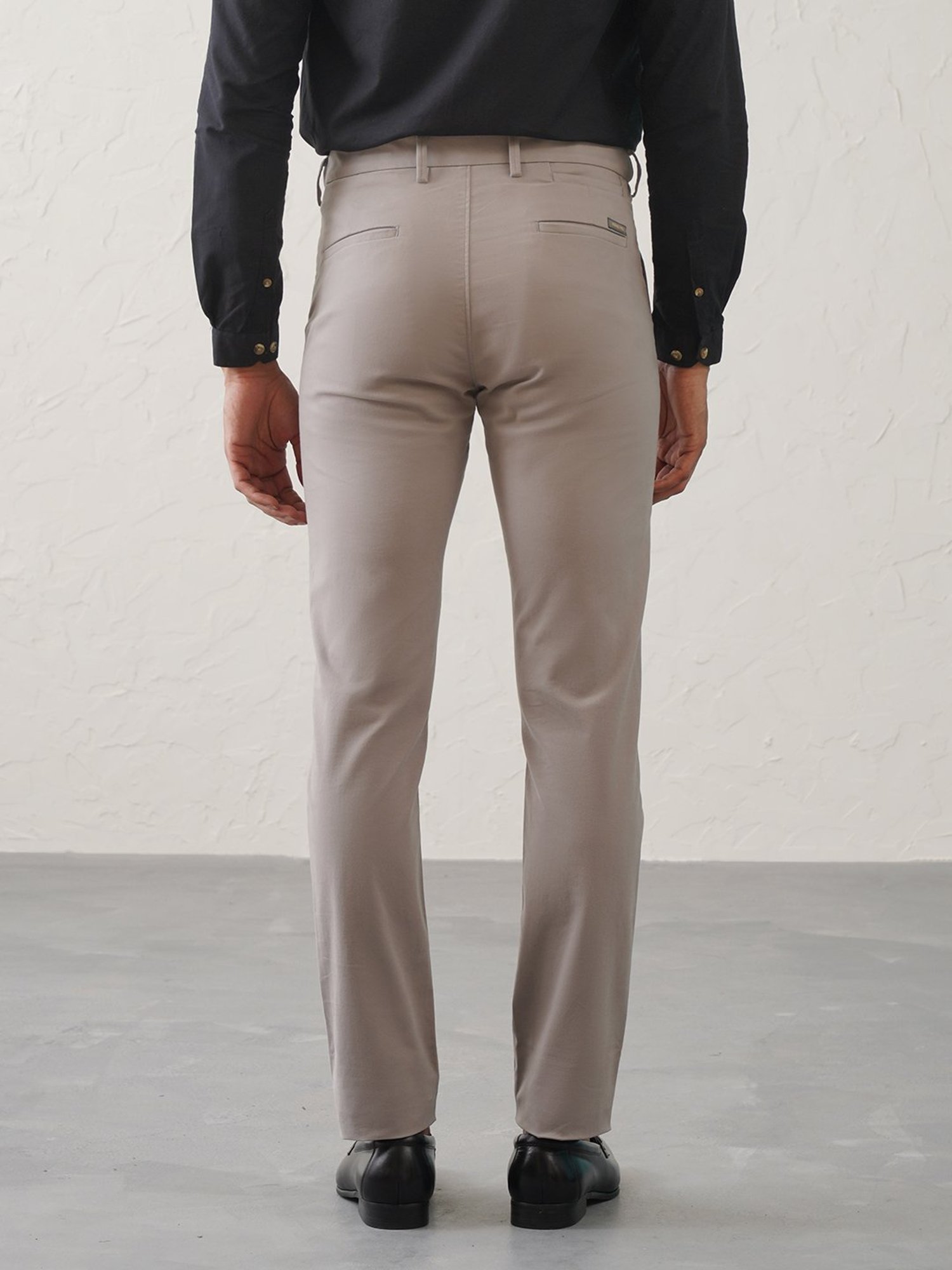 MinusOne Grey Regular Fit Chinos