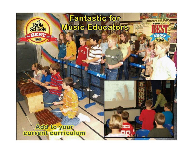 Panyard Jumbie Jam Steel Ready to Play Kit-Blue G-Major with Table Top Stand-...