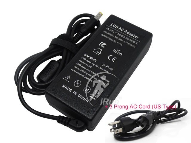 12V AC Power Adapter for Philips Magnavox 15MF400T/37 LCD TV Charger SA165A-1250V-3 SYS1126-6012 for Viewsonic: Q170, Q170B, PD-70FA, VE150 M, VP140 and more, 60W 5A (5.5*2.5mm)