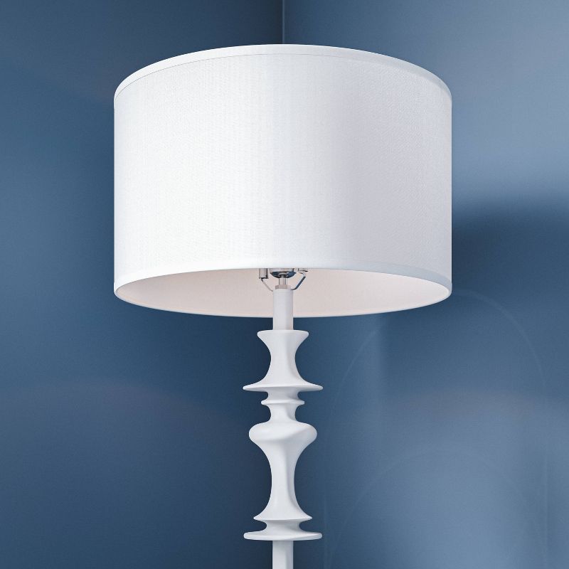 3-way Gloss Finish Claiborne Floor Lamp White - Kenroy Home