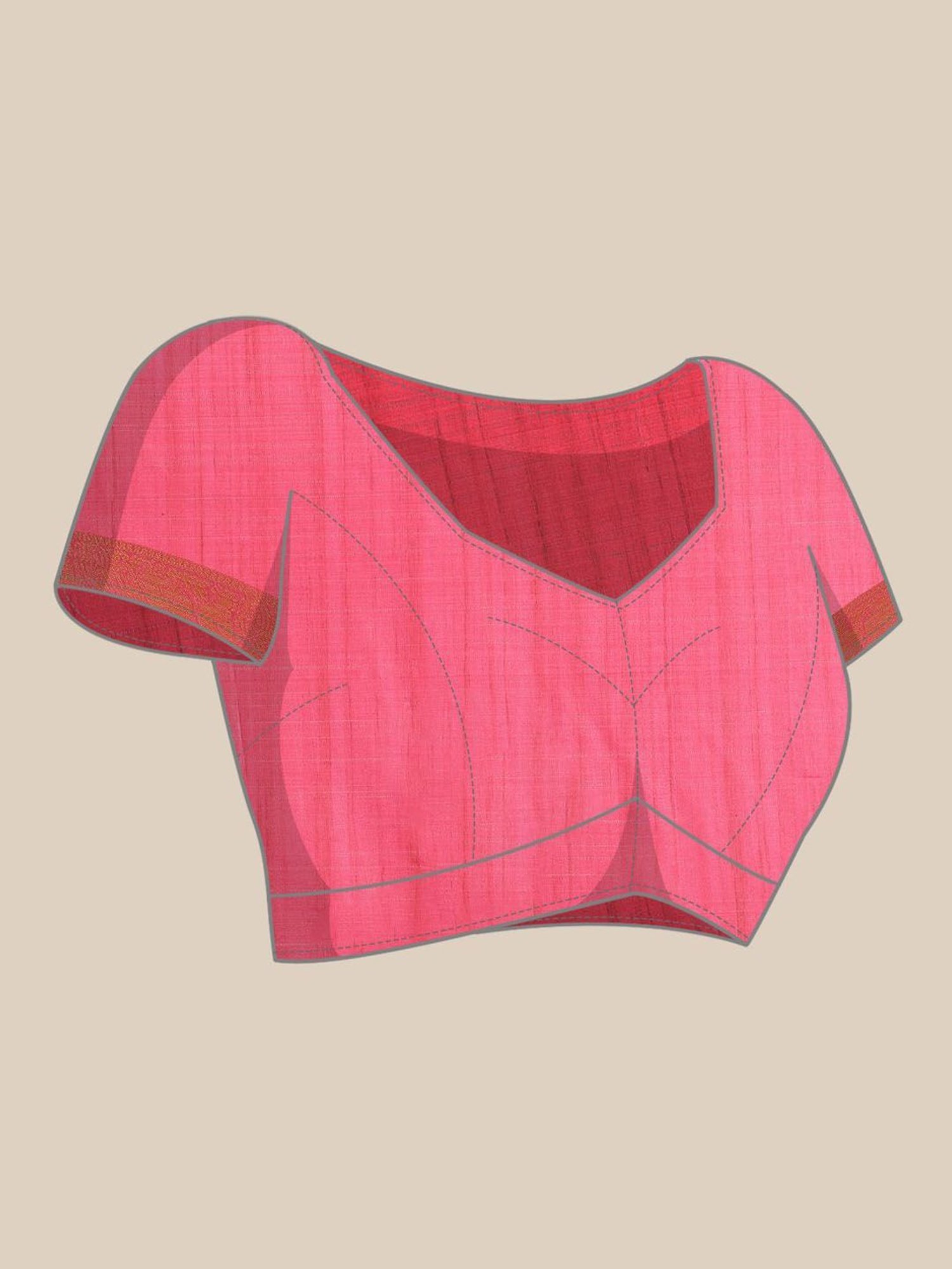 Silk Land Silk Multicolored Woven Saree With Unstitched Blouse