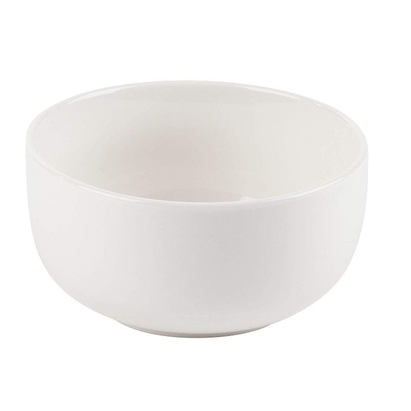 Porcelain Bowls - 6-Pack 10-Ounce White Porcelain Bowl Set, Individual Bowls for Soup, Snacks, Ice Cream, Dessert, 4.1 x 4.1 x 2 Inches