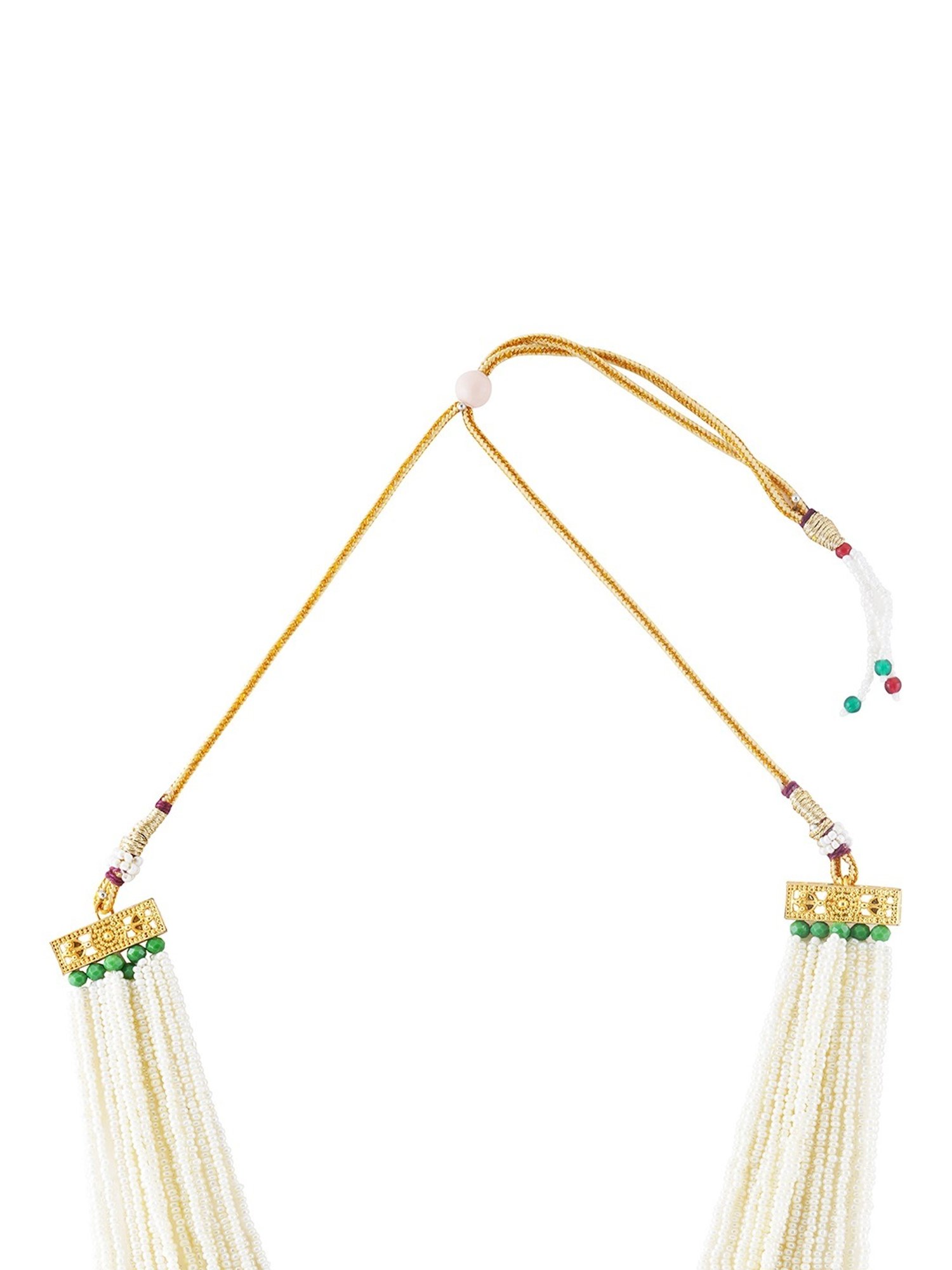 Teejh Jareen Green & White Gold Necklace & Earring Set