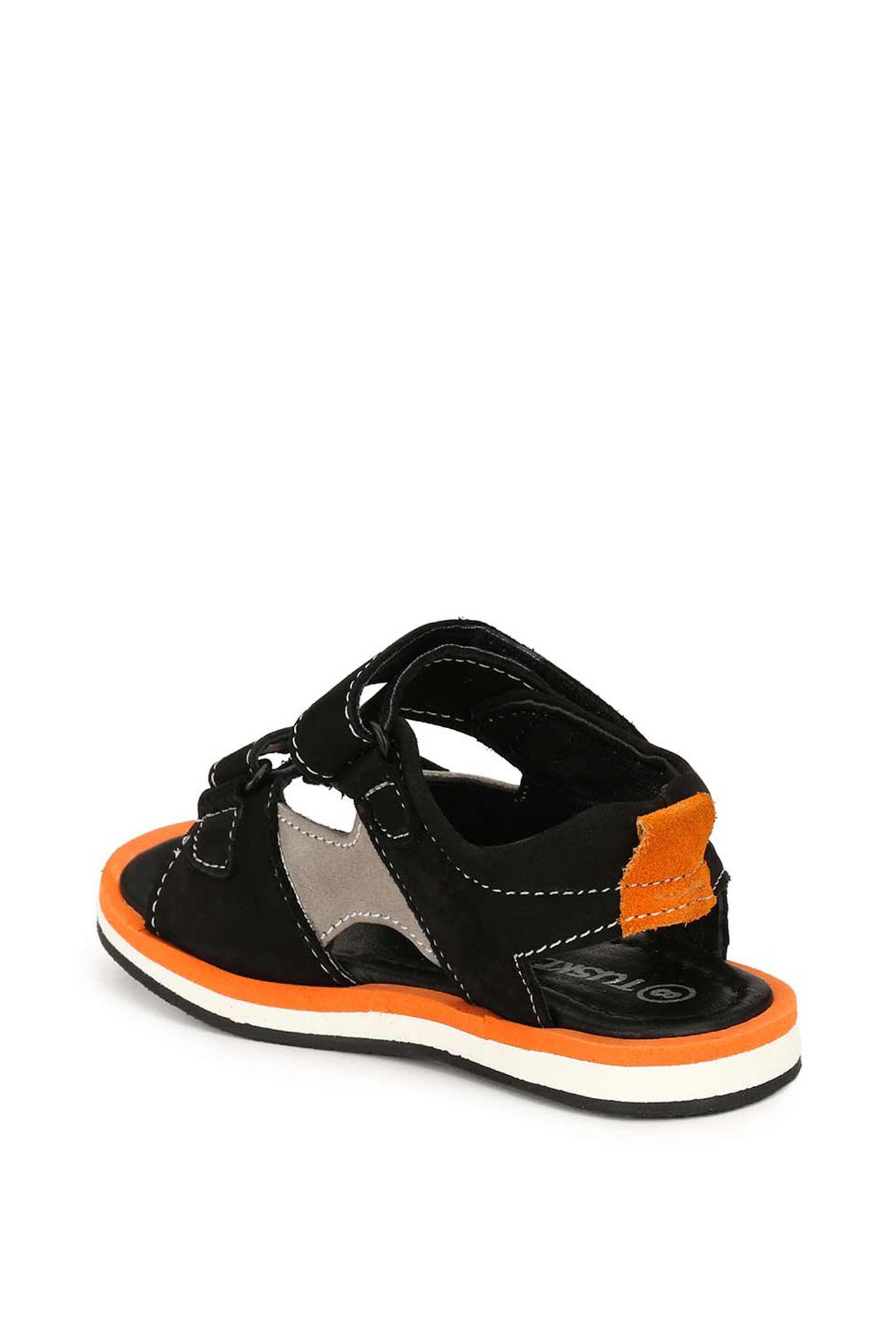 Tuskey Kids Black Ankle Strap Sandals