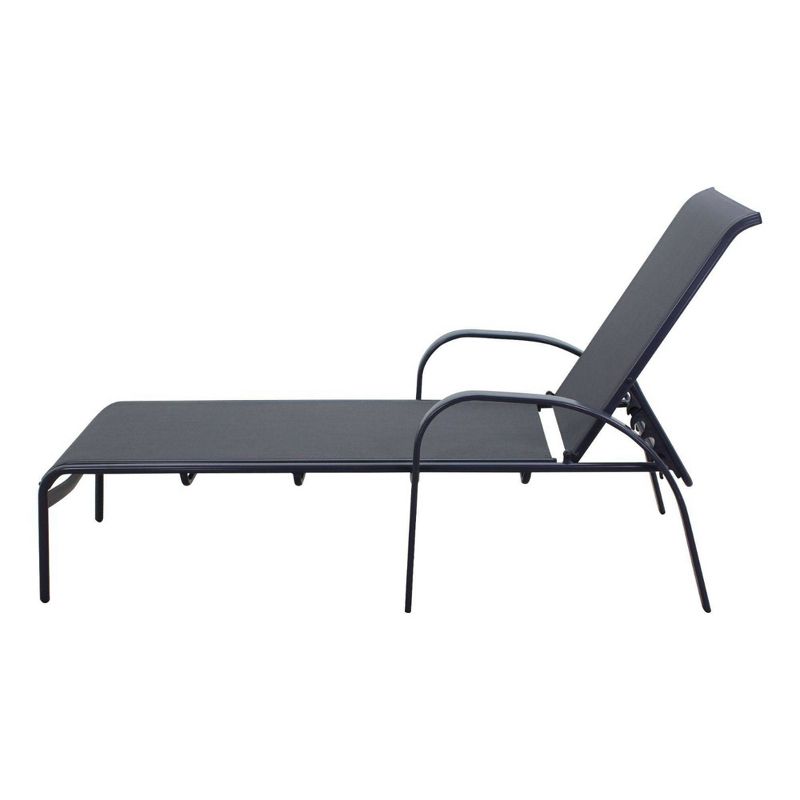 Santa Fe 2pc Aluminum Chaise Lounge Chairs - Silver - Courtyard Casual