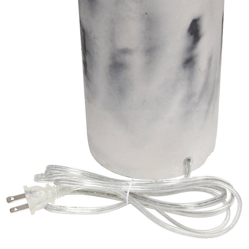 Marbleized Table Lamp with Fabric Shade White - Lalia Home