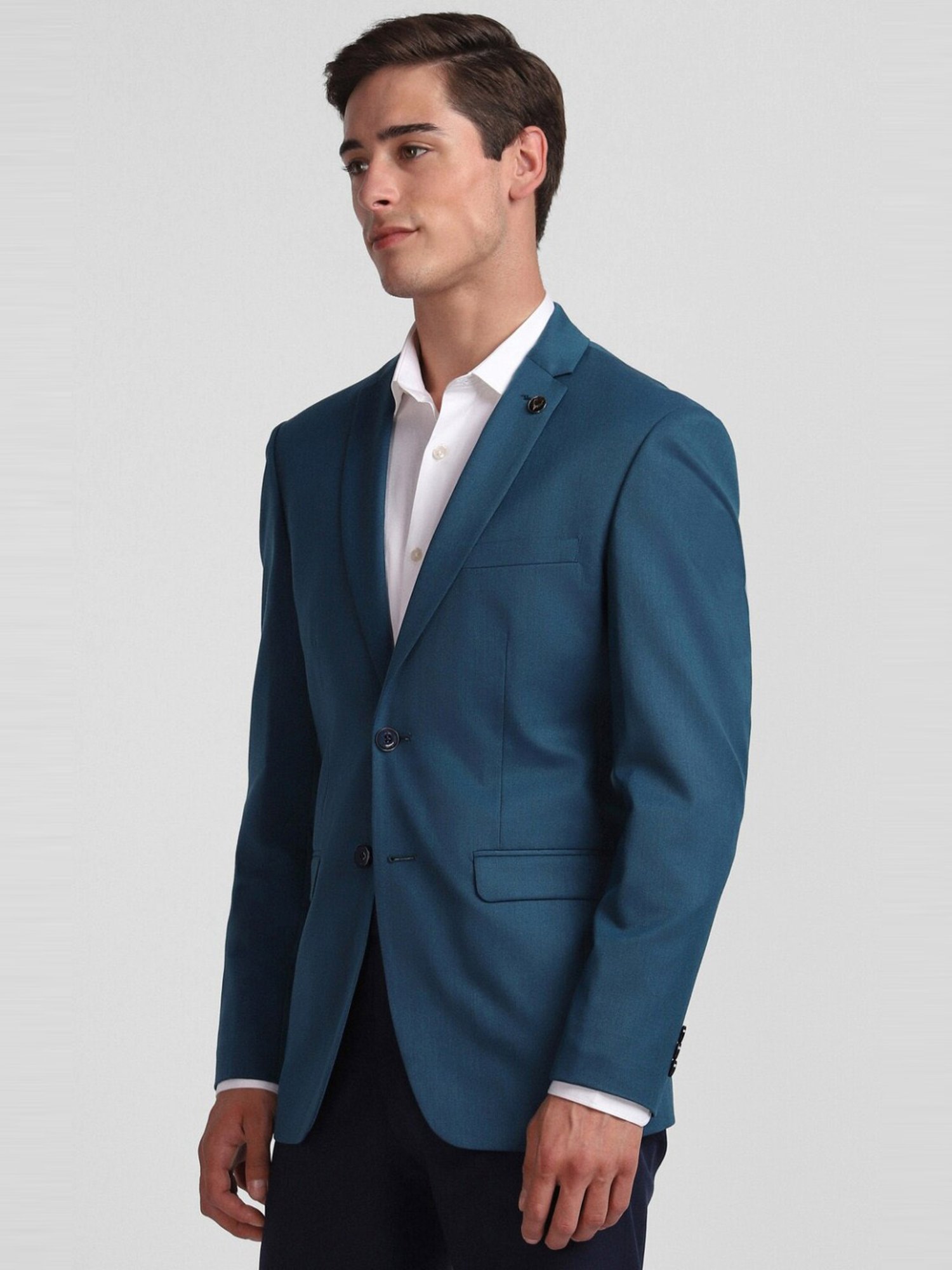 Allen Solly Navy  Slim Fit Blazer