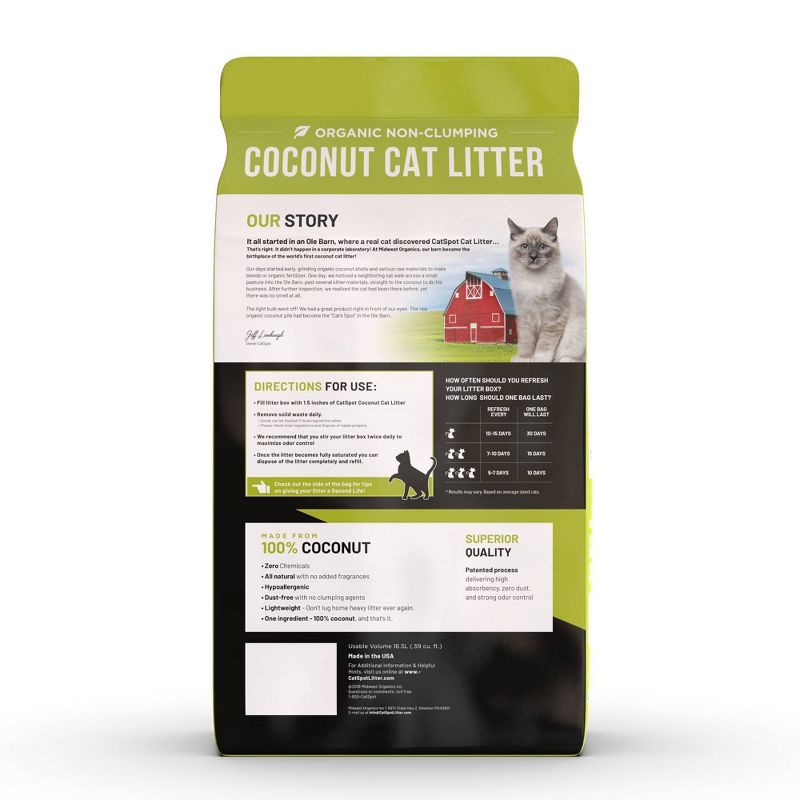CatSpot Organic Coconut Non-Clumping Cat Litter - 5lbs