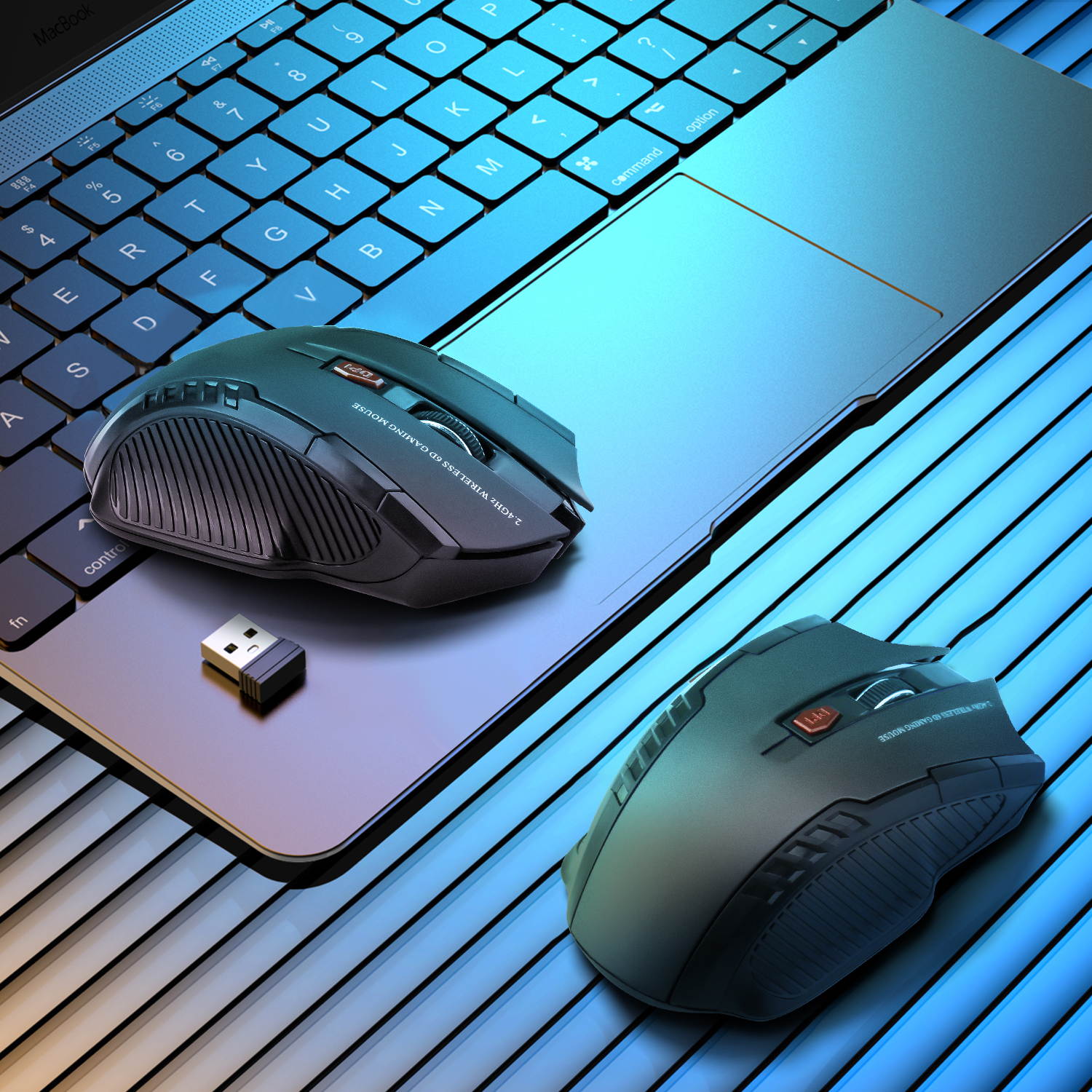 Donwell Optical Wireless Mouse with USB Receiver/Connector High Precision , Silent Mouse Office Gaming Mouse For Macbook Air/Pro, Dell/HP/ Lenovo/ASUS/Acer/Sony laptop, PC Computers