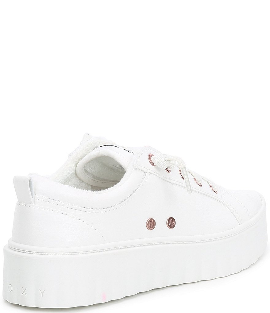 Roxy Sheilahh Pebbled Faux Leather Platform Sneakers