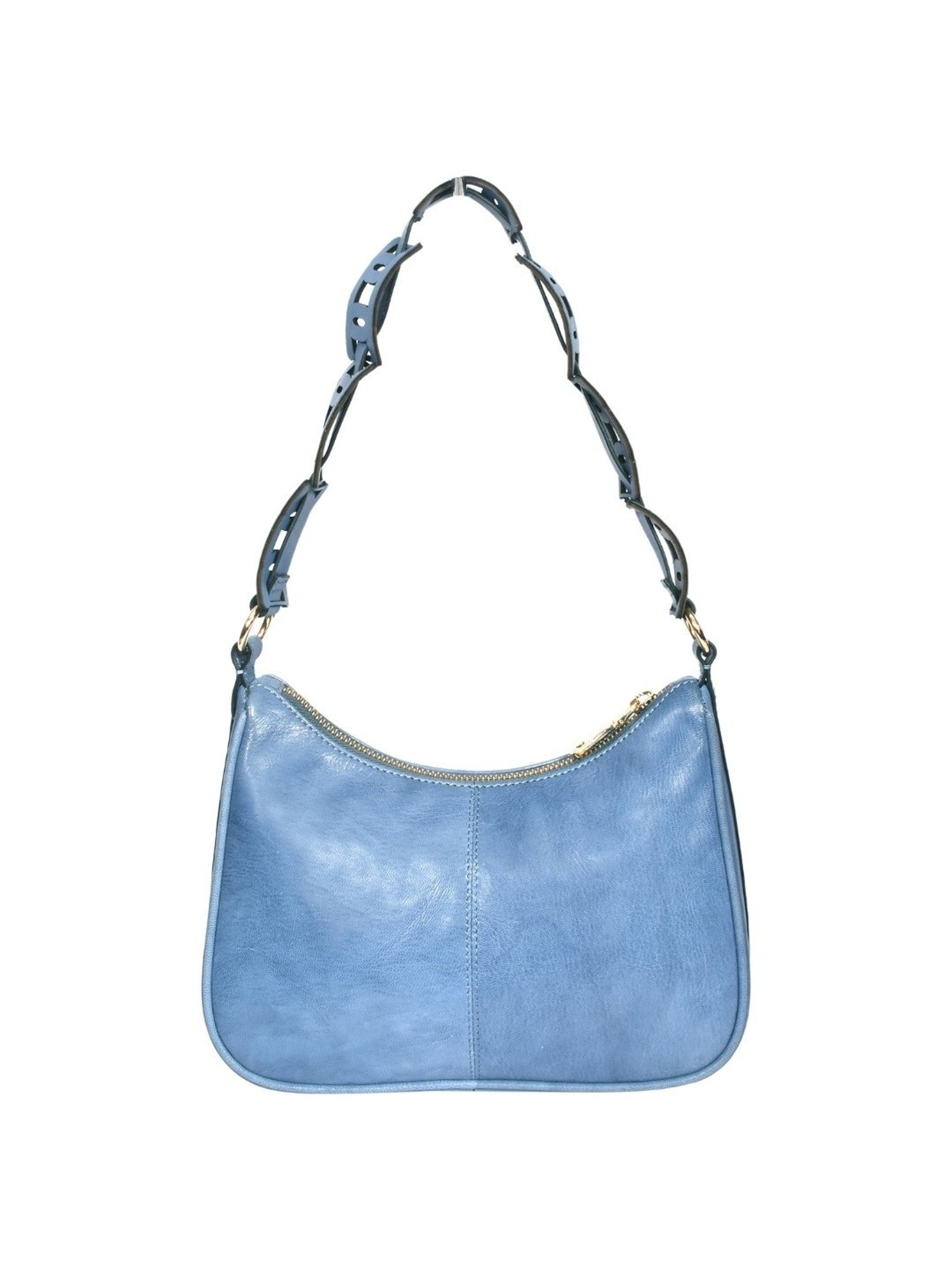 SASSORA ALOHI Blue Leather Small Handbag