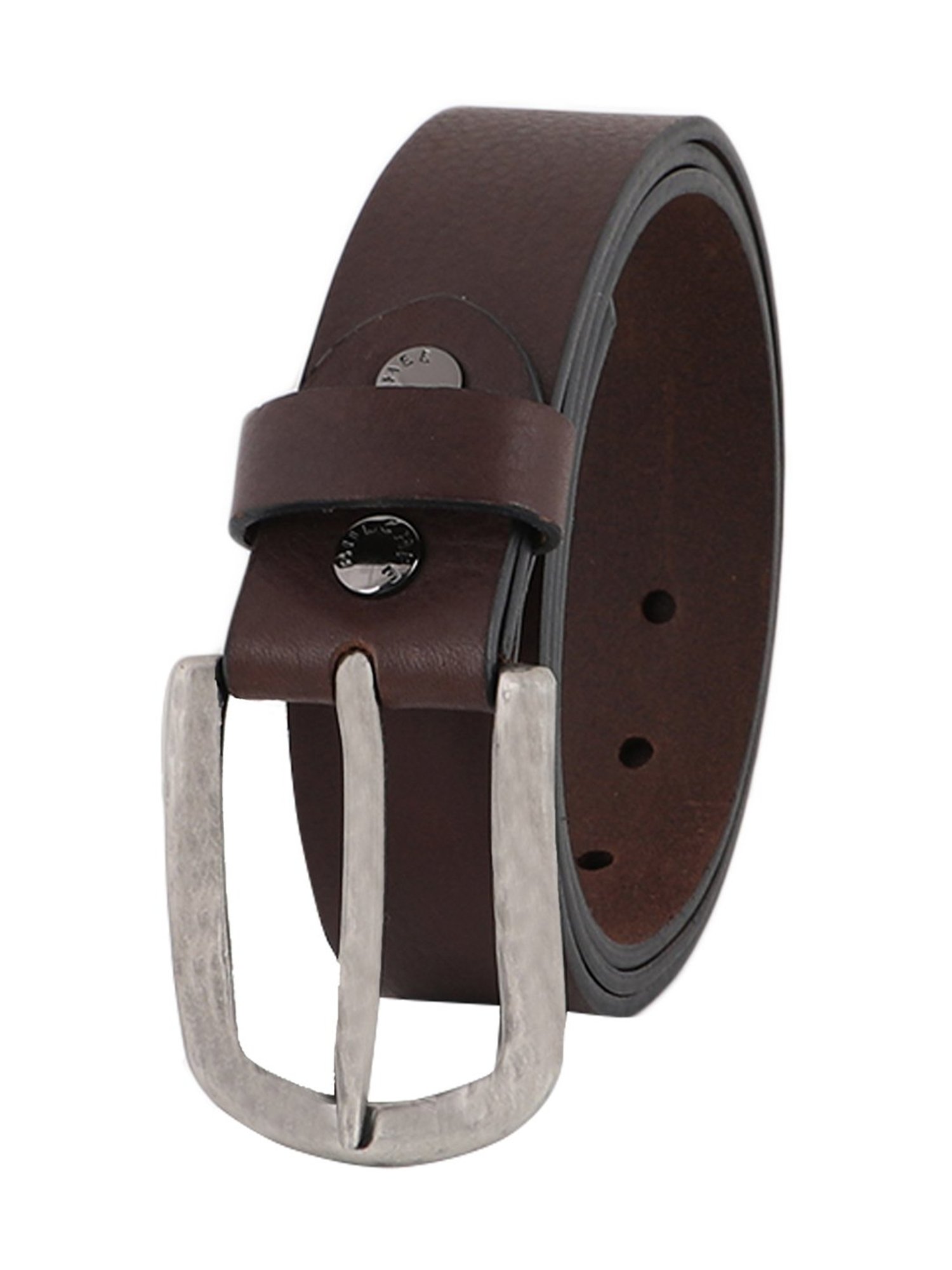 BULCHEE Brown Leather Casual Belt for Men