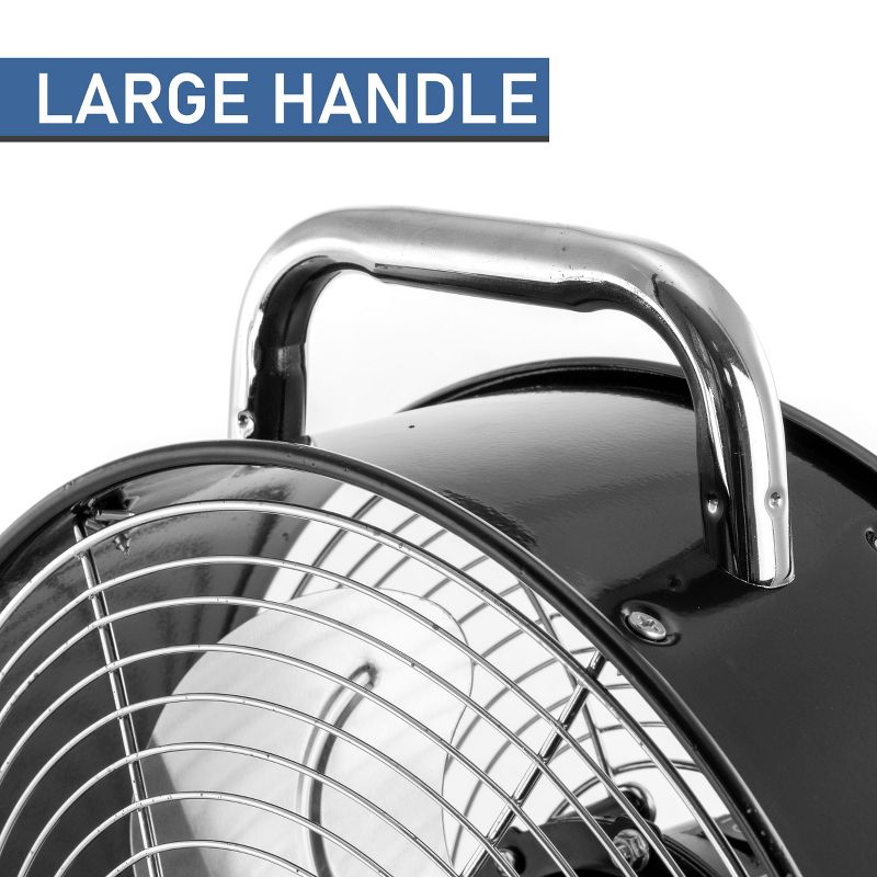 Air King 18" 1/6 HP 3-Speed Adjustable Height Floor Fan with Roll-About Stand