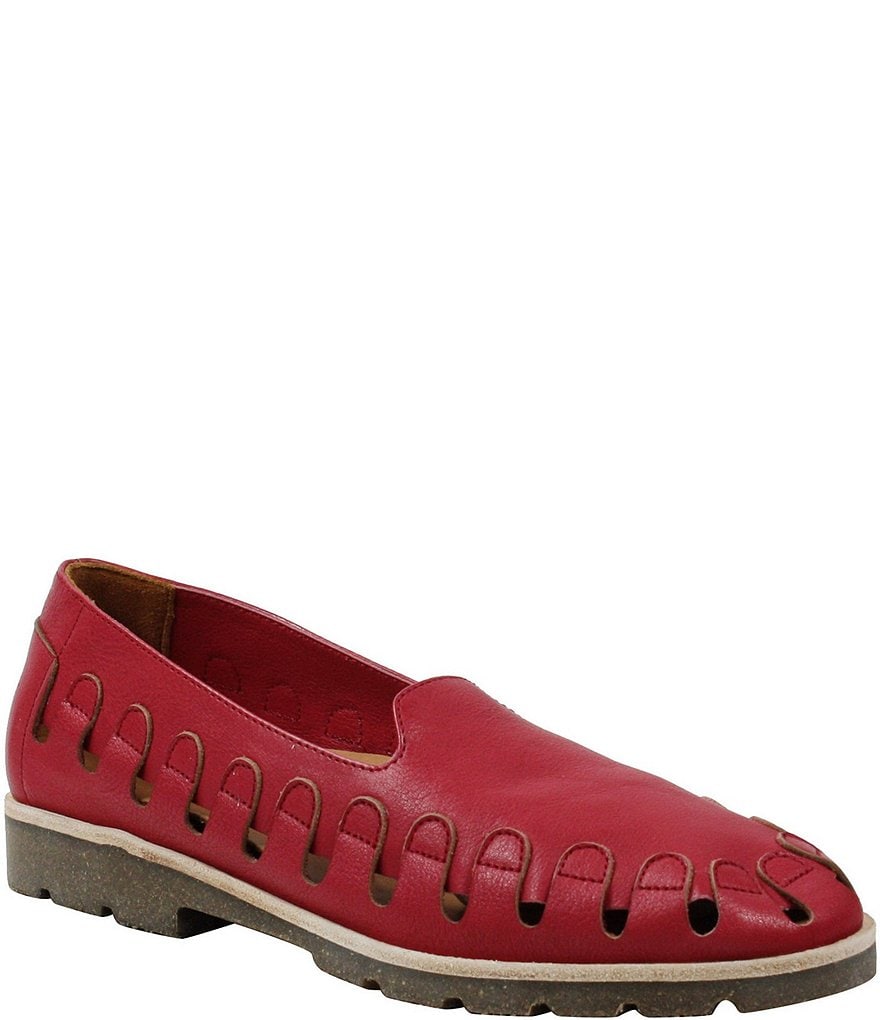 L'Amour Des Pieds Xanthia Leather Cut Out Venetian Slip Ons