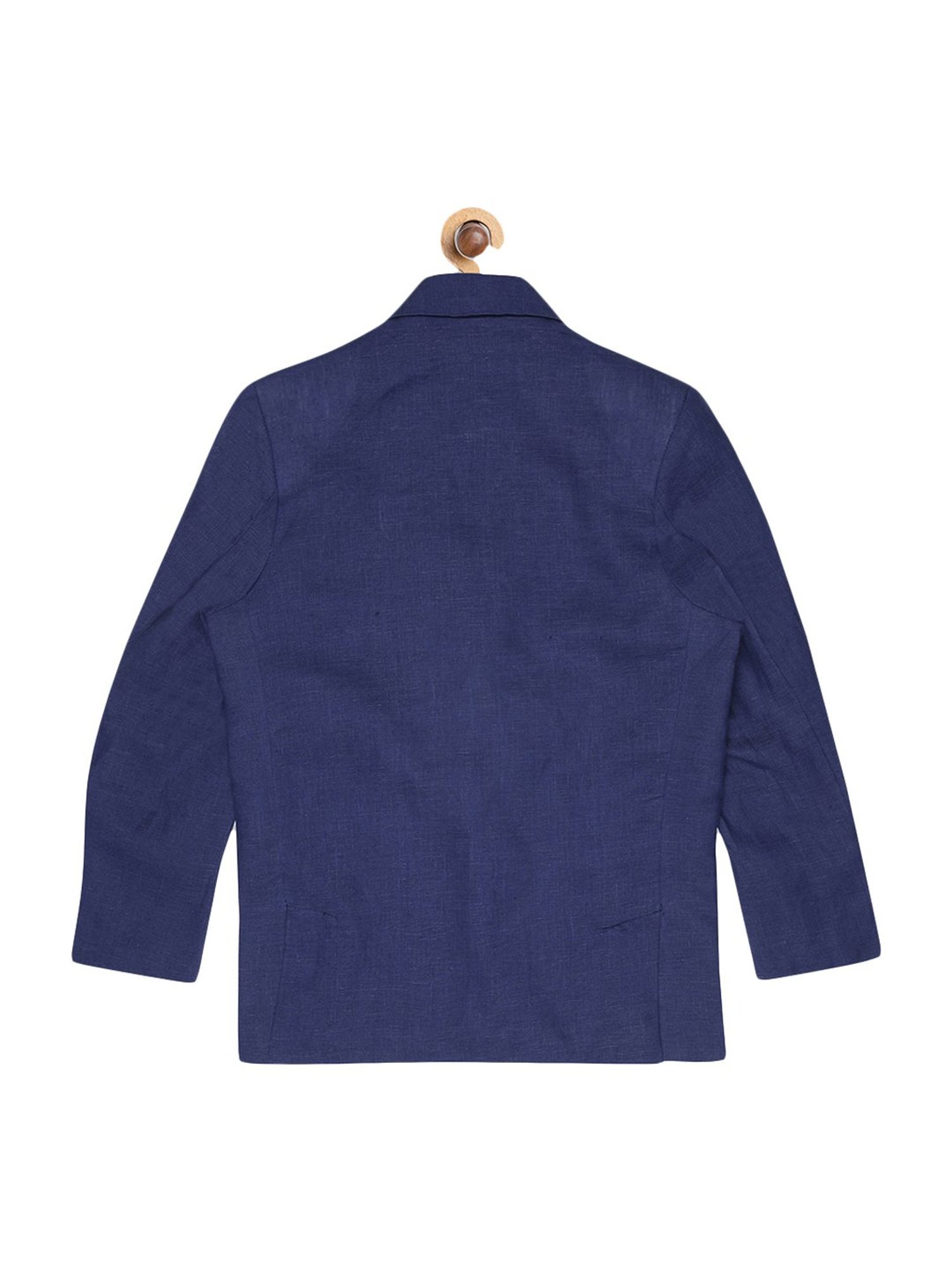 Blue Giraffe Kids Maroon Solid  Blazer