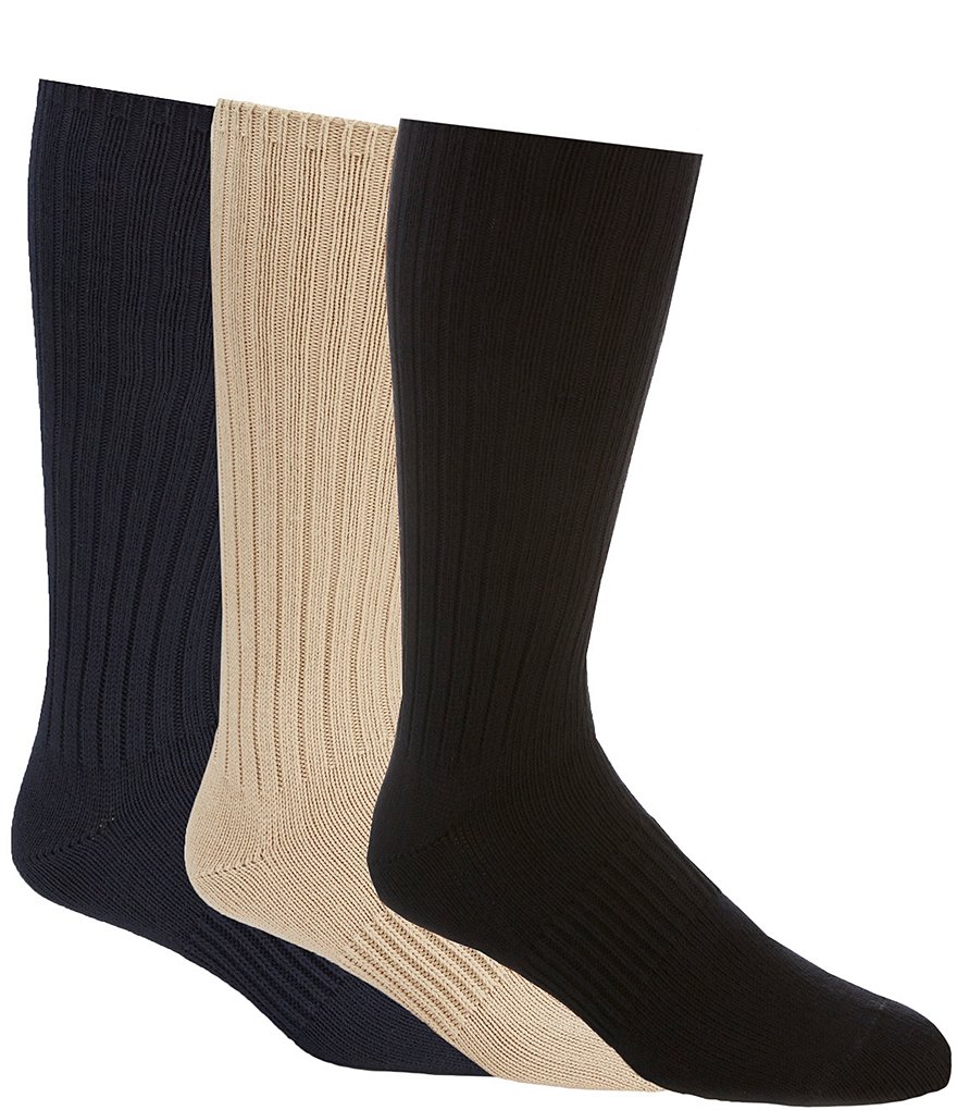 Johnston & Murphy Wool-Blend Ribbed Dress Socks