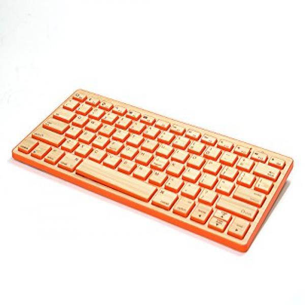 Impecca KBB78BTO Bamboo Bluetooth Keyboard - Orange