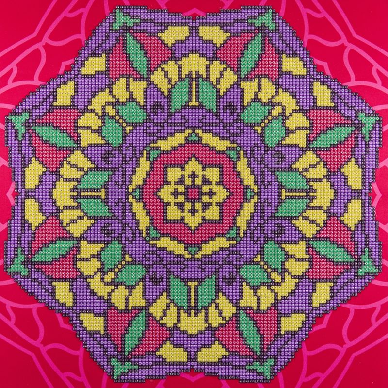 Leisure Arts Diamond Art Intermediate Kit 12"X12"-Mandala