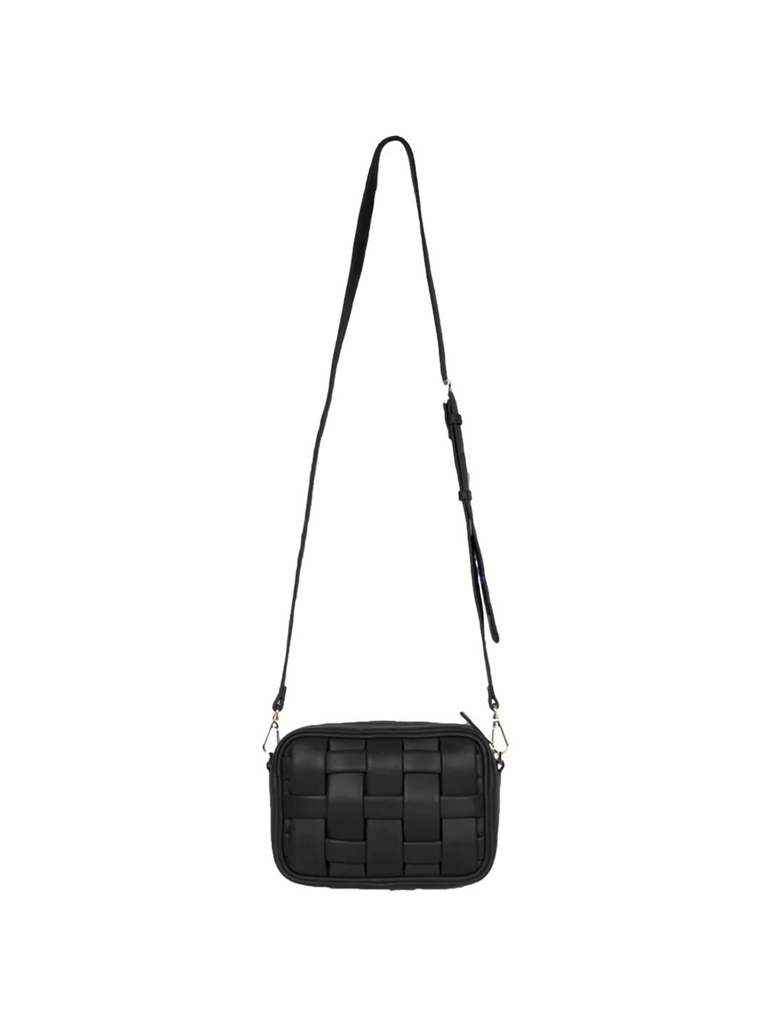 Saint G Black Textured Medium Sling Handbag