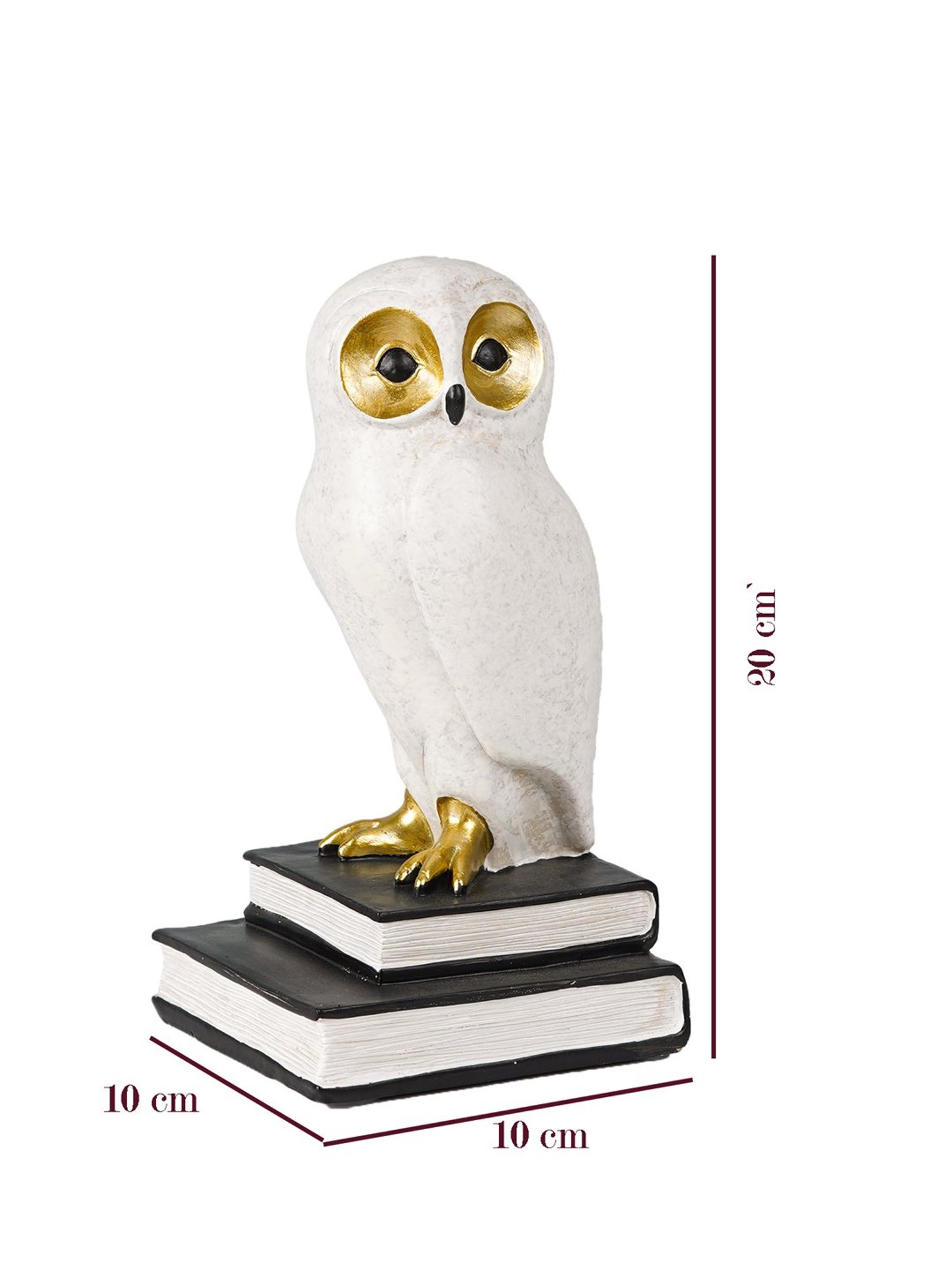 The Artment Decorative Set of 2 White Owl Polyresin Bookend - Book Organizer