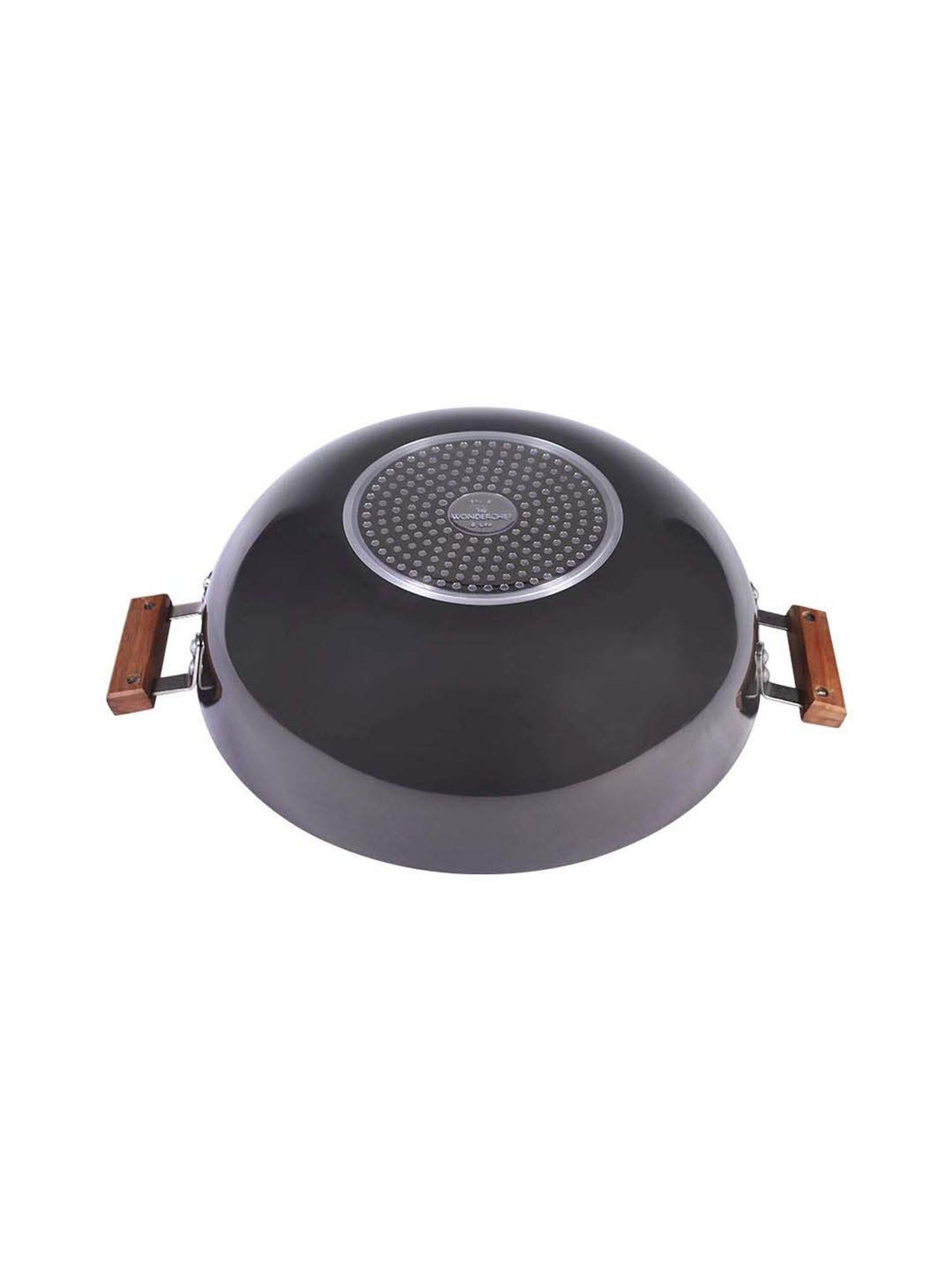 Wonderchef Ebony Aluminium Hard Anodized 30cm Deep Kadhai with Lid