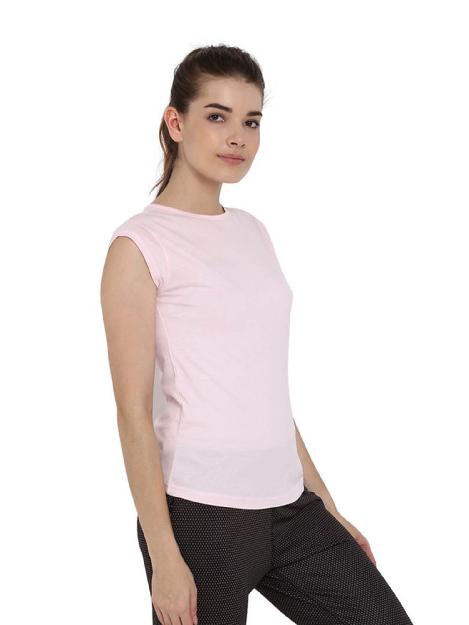 Appulse Light Pink & Lilac Cotton T-Shirt - Pack of 2