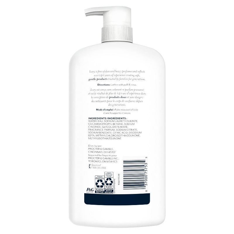 Ivory Body Wash Water Lily Scent - 30 fl oz